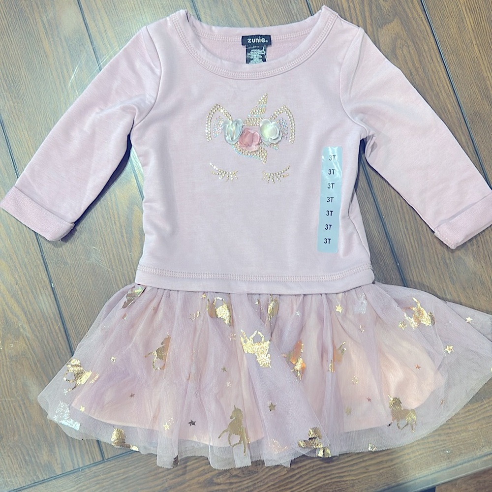 NWT size 3T Lavender Unicorn Dress